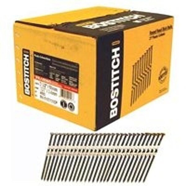 Bostitch Collated Framing Nail, 31/2 in L, 11 ga, Round Head, 21